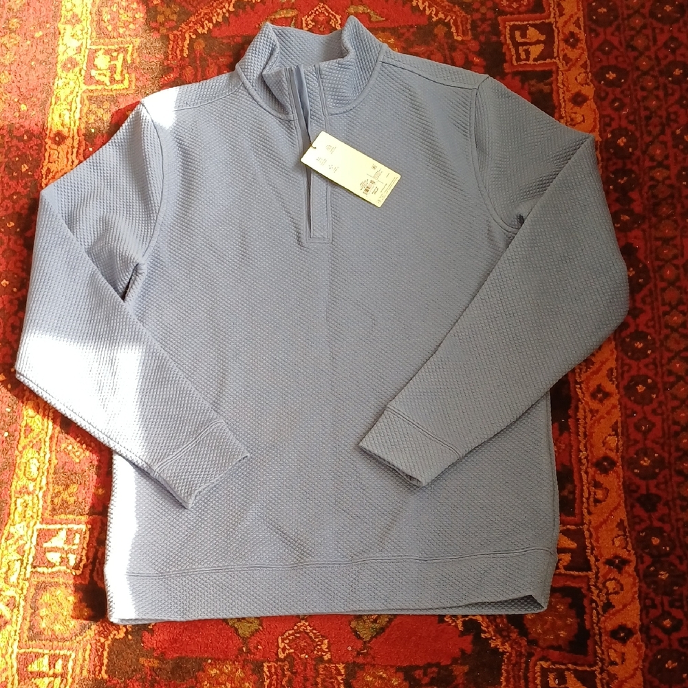 Walter Hagen Men's Light Blue Zip-Up Sweater